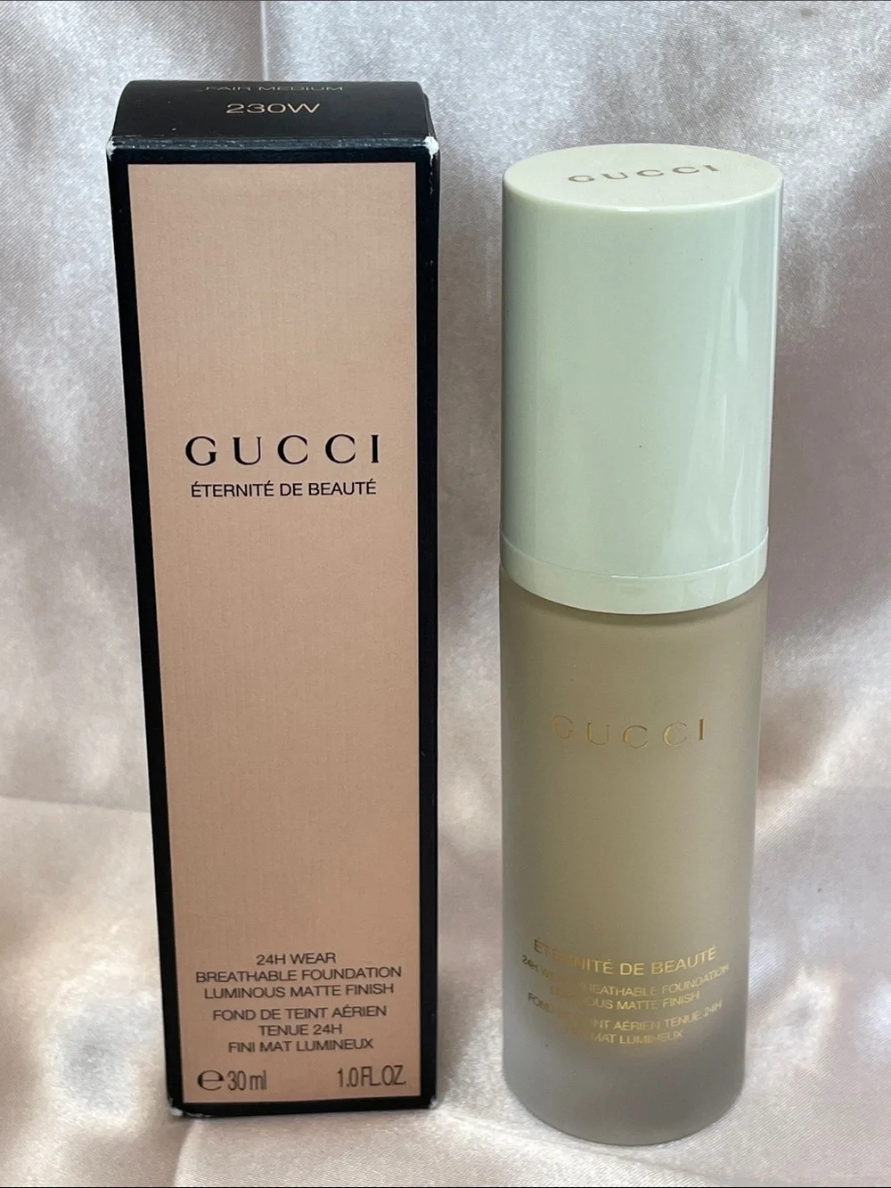 GUCCI 24 Hour Full Coverage Luminous Matte Finish Foundation 230W - NIB $69 MSRP